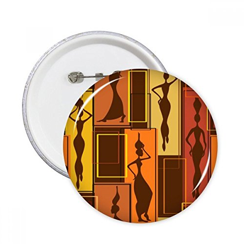 Art abstrait badge épingle Afrique noire femme pour décoration vêtement et customisation sac