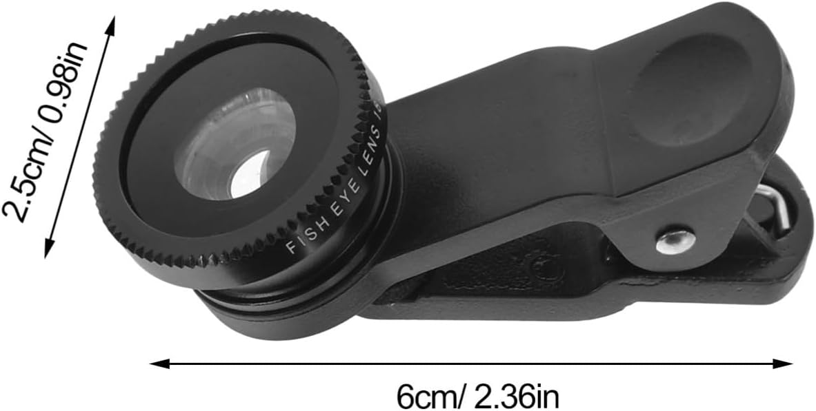 TEHAUX 1set Phone Camera Lens Macro Wide Angle Fisheye Lens Kit for Mobile Photography and Attachments Easy to Install Portable and Lightweight for Clearer Photos