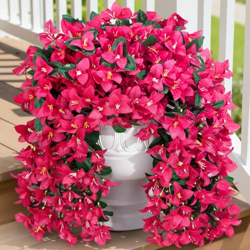 Lifewit Artificial Bougainvillea Flowers, Long Trailing Vines Fake Flowers