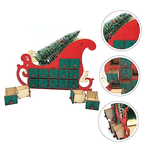 Calendrier de compte à rebours Anneome en bois, cadeau idéal de Noël - 6