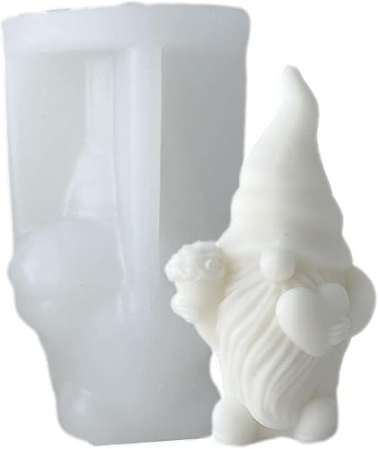 Moldes de silicona para velas de San Valentín, molde de silicona para velas de resina, molde de resina de gnomos para hacer velas, molde de resina