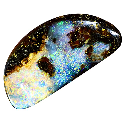 Opale boulder naturelle 7,48 ct pour remplacer une pierre terne par des feux multicolores