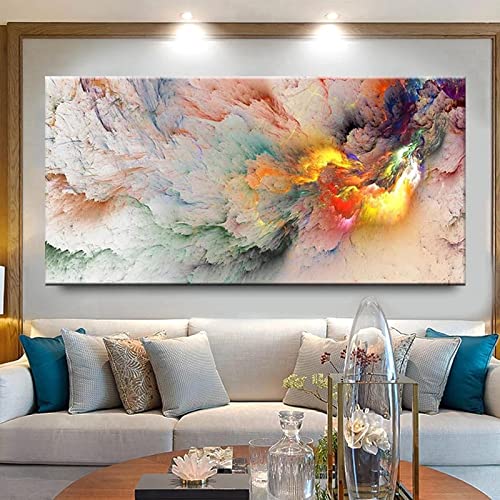Toile murale nuage moderne pour salon | Une touche abstraite et colorée dans votre décoration