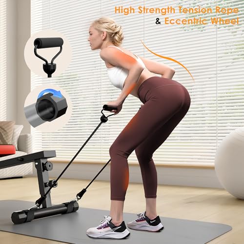 SogesPower Adjustable Rowing Machine for Home with 12 Levels of Resistance,Rower Machine with Digital Monitor for Full Body Workouts, Foldable Hydraulic Rower Machine, 400LBS
