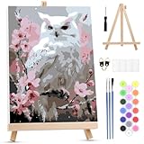 Kit Complet de Peinture par Numéros: Chaque kit MXJSUA comprend une toile montée sur cadre en bois, 3 pinceaux de tailles différentes, chevalet, des peintures acryliques vives et des accessoires de suspension (crochets et pastilles adhésives) pour une décoration murale facile.