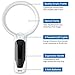 Fancii LED Lighted Magnifying Glass Reading Magnifier with Light, Strong 5X + 3X Handheld Illuminated High Power Shatterproof Lens Set