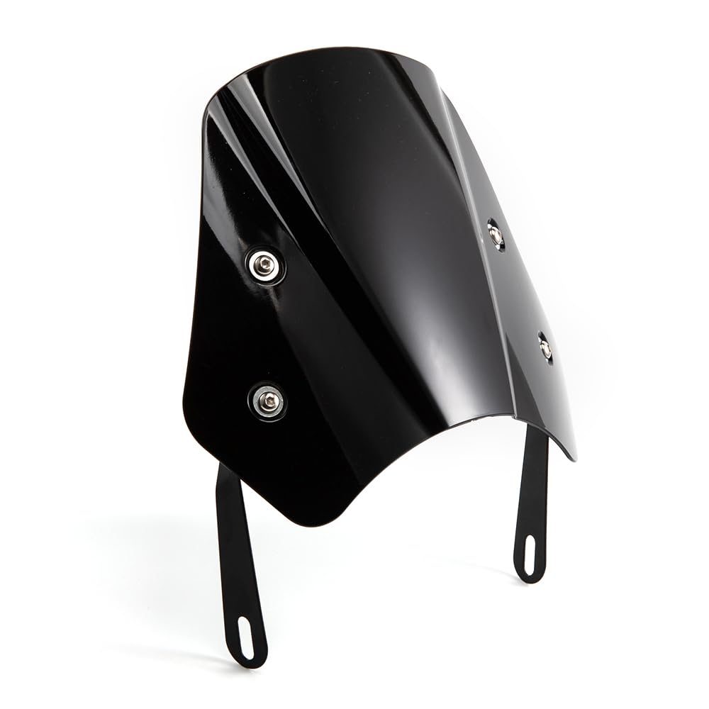 Parabrezza universale per moto Parabrezza per fari da 5'‘ - 7’' Moto (Nero)