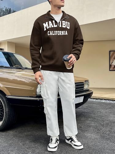 Image of Noble Monk Men's Baggy Fit Sweatshirt | Drop Shoulder Oversized Sweatshirt | Long Sleeve Zip with Collared Sweatshirts for Men's