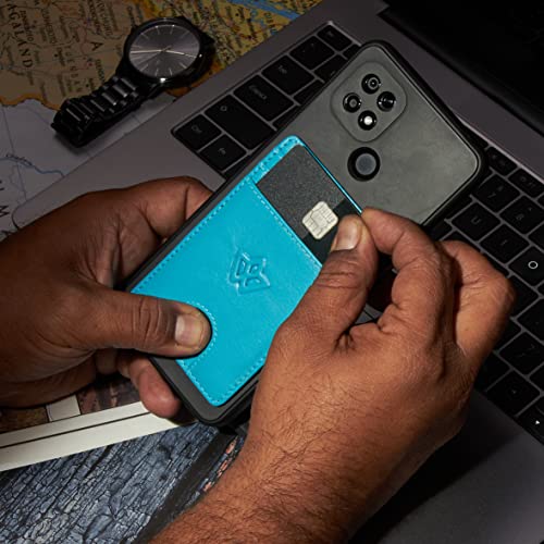 WASAMA-Multiple-Card-Slots-Unisex-Leather-Stick-on-Phone-Card-Holder-for-Back-of-Phone-Credit-Card-Holder-for-Phone-Case-Compatible-with-Most-of-Cell-Phone-RFID-Protection