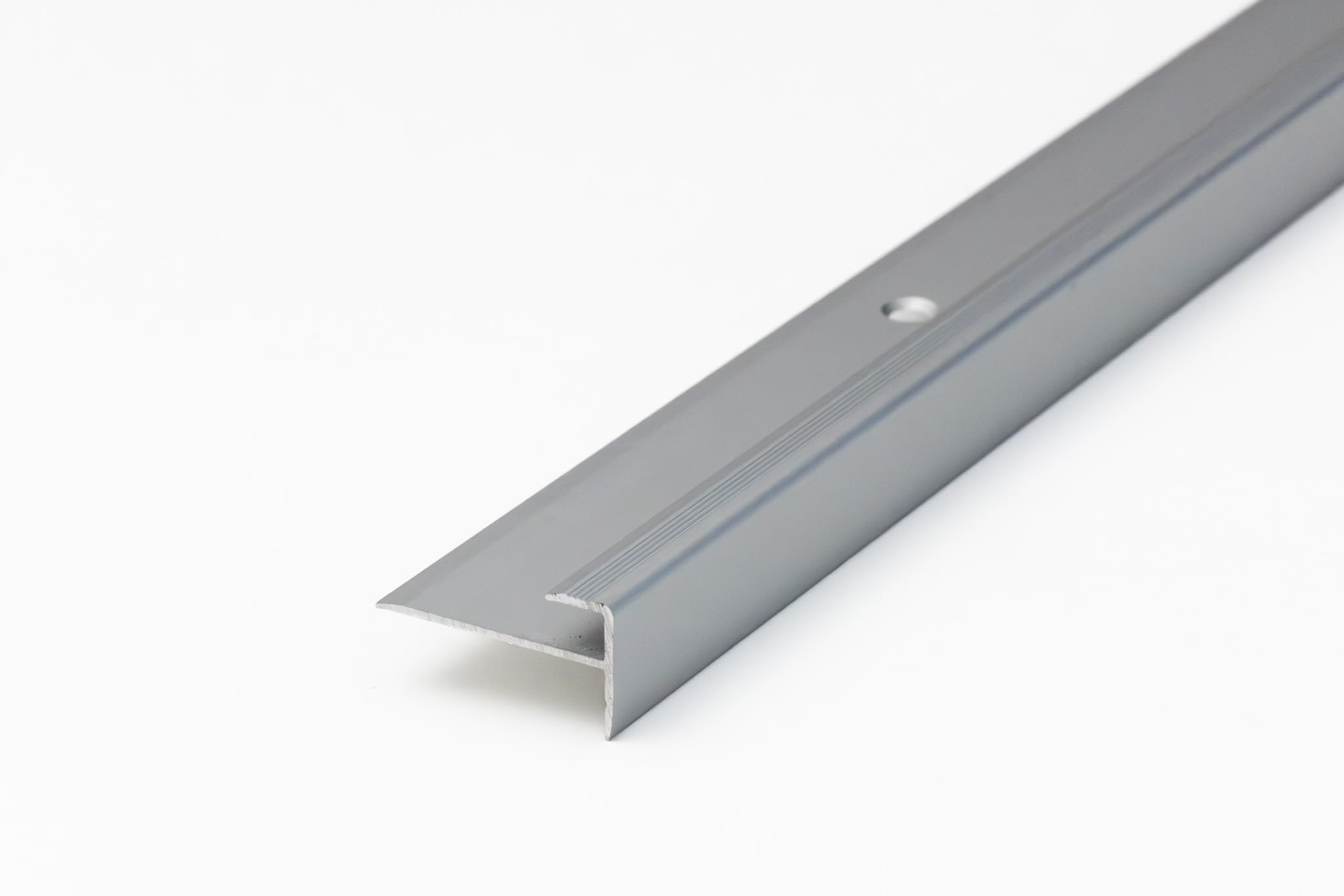 MW Profiles Aluminium Stair Nosing Outer Corner 5 mm Panel Thickness - Silver 0.9 m (35.43 in) Length - LVT F5 (Silver)