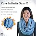 Funky Junque Infinity Scarf for Women – Oversized Wrap, Chunky Layer, Colorful Sweater Accessory, Winter Styles, Fall Fashion, Cozy Cold-Weather Essentials - Denim
