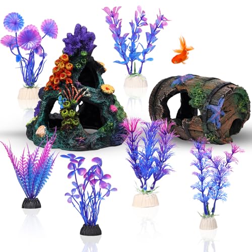 Betta Fish Tank Decor Accessories, Colorful Coral Reef