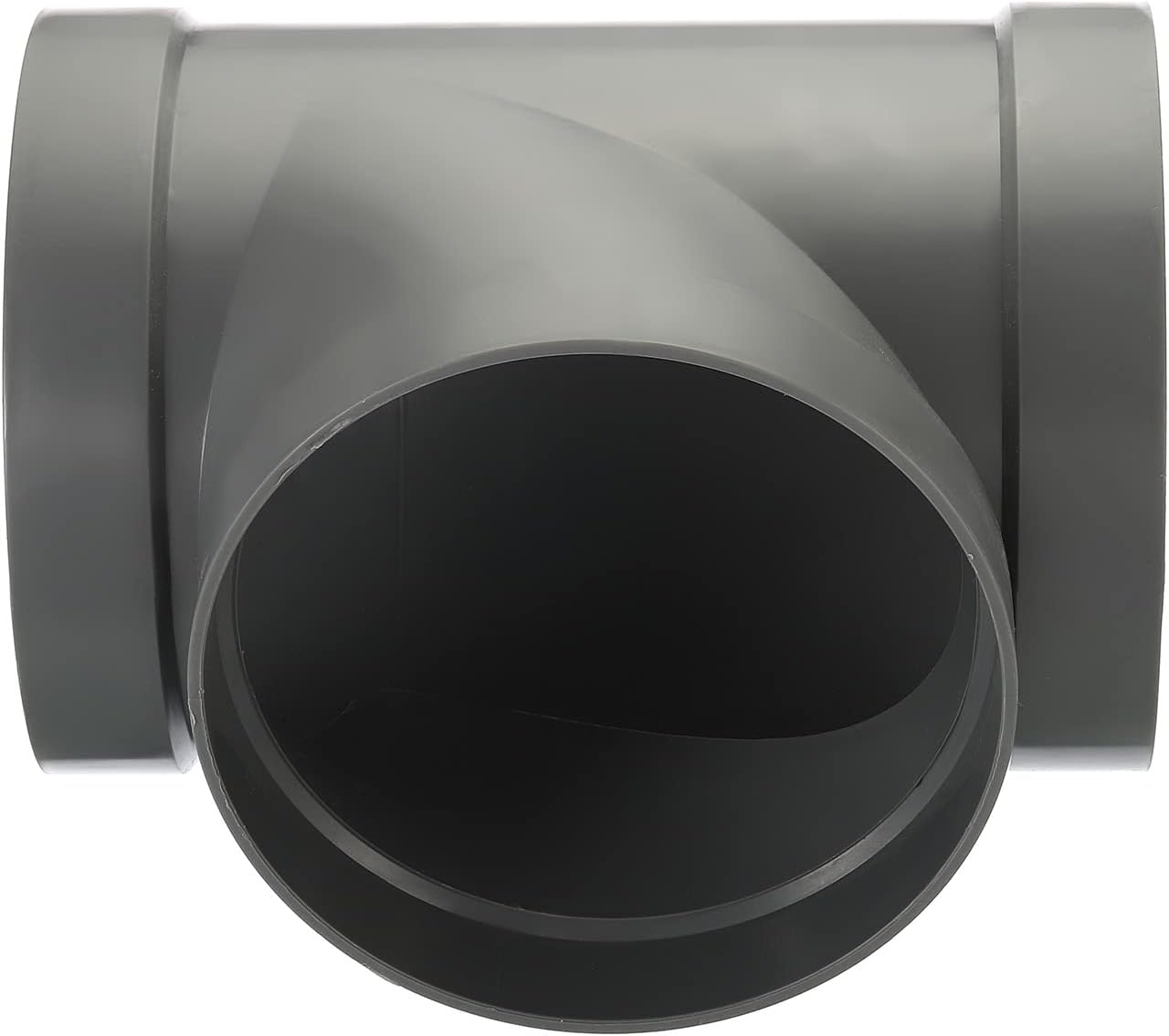 PATIKIL 6.3 Inch 3 Way Duct Splitter, t Shape Duct Connector 3 Way Hose Adapter Fire-resistant Connector for HVAC Dryer Exhaust Fan Vent Systems, Grey