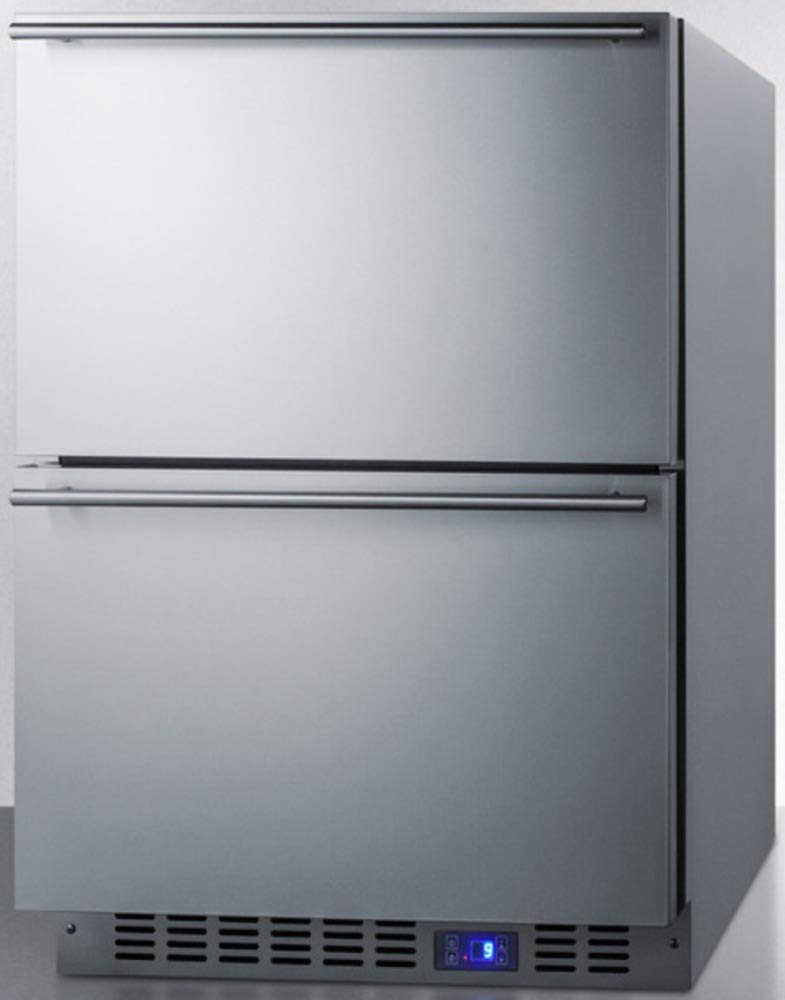 Summit CL2R248 24" Wide Built-In 2-Drawer All-Refrigerator, Frost-Free, Panel Ready- (Panel Not Included) - View 3 | Fridge.com
