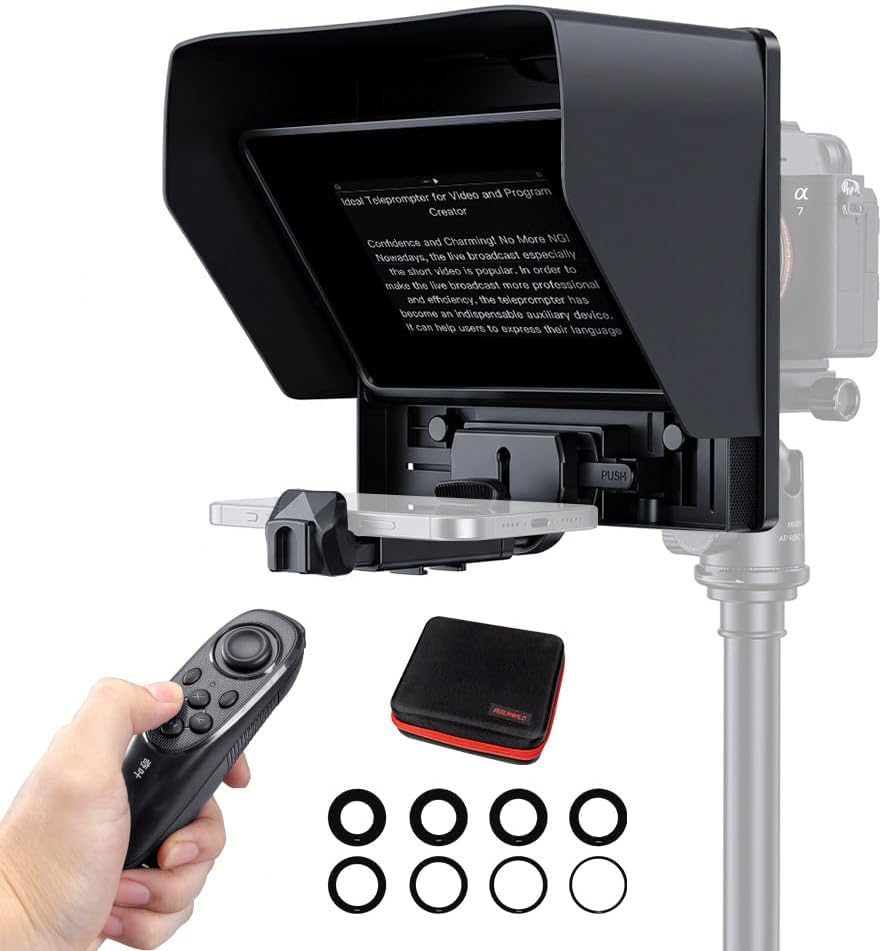 Teleprompter Portátil de Encaixe para Smartphone