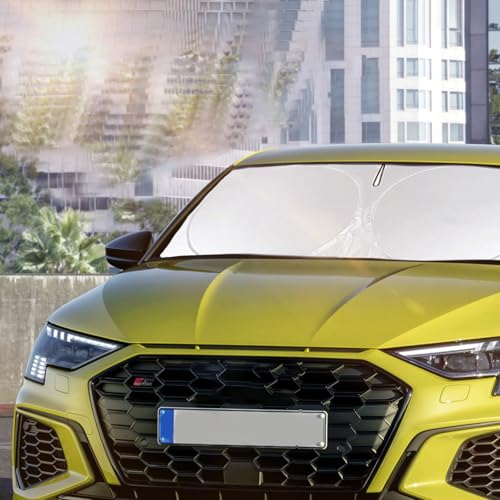 Image of Windshield Sunshade for Audi A4 A5 & S5 RS5 2018-2024 2025 2026 Sun Visor | Custom Fit Audi Rs5 Accessories Front Window Shades Cover for Windshield Screen Protector Blocks UV Rays Cool