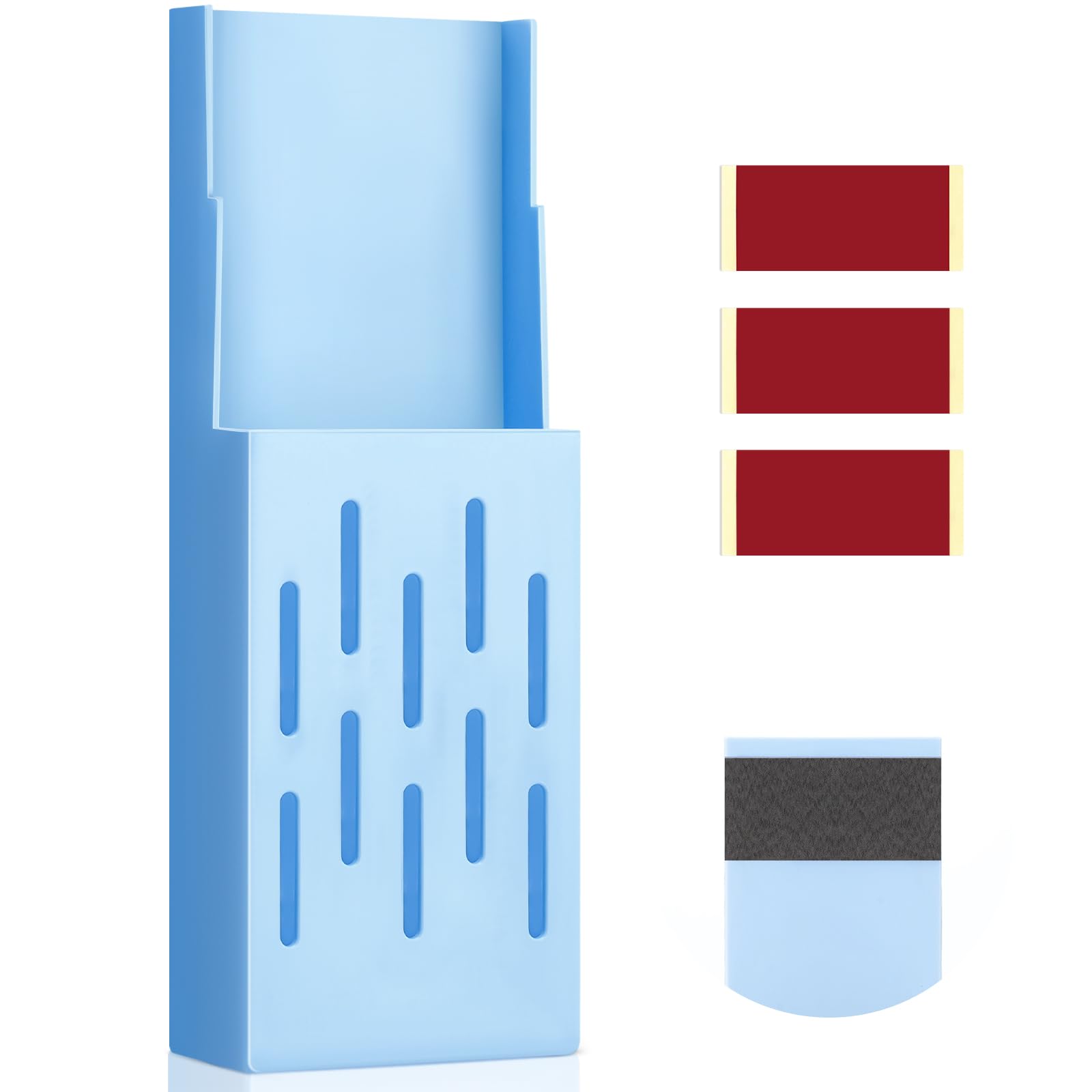 Weysat 1 Set Toilet Tank Carrier with Adhesive Backing 3.2 x 9 Inch Toilet Tank Cleaner Bracket Can Holder Collect The Left After The Blue and Bleach