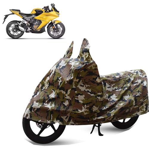 Image of Sulfar Bike Cover for Hero MotoCorp Karizma XMR 250 (Upcoming) (Sports Faired) | Waterproof, Dustproof & UV Protected | All Weather Two Wheeler Cover (Army Green) New 2026 Variants