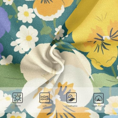 KLL The Garden Tricolor Pansy Flower Baby Boys Comfort Underwear Cute Children Panties3