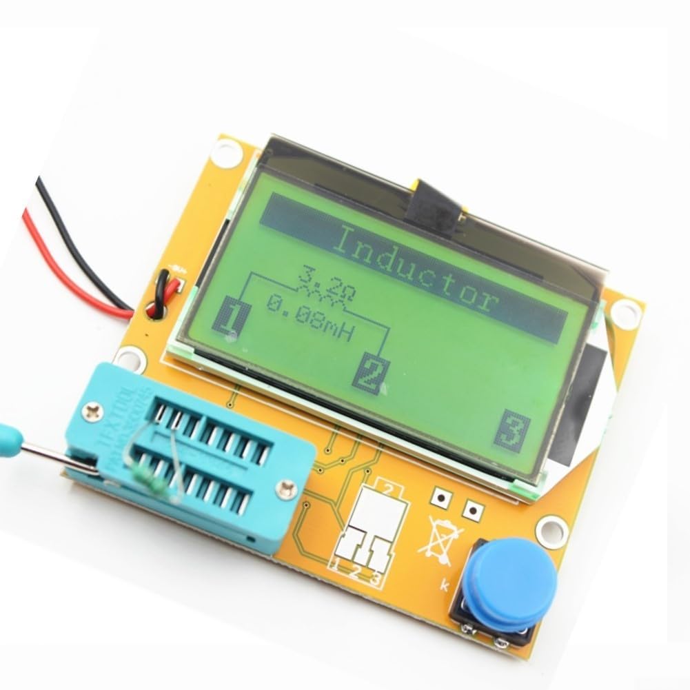 Tester grafico del transistor per lcr-t4 con retroilluminazione 128X64 per la misurazione della resistenza di induttanza della metropolitana del diodo Mos in laboratorio