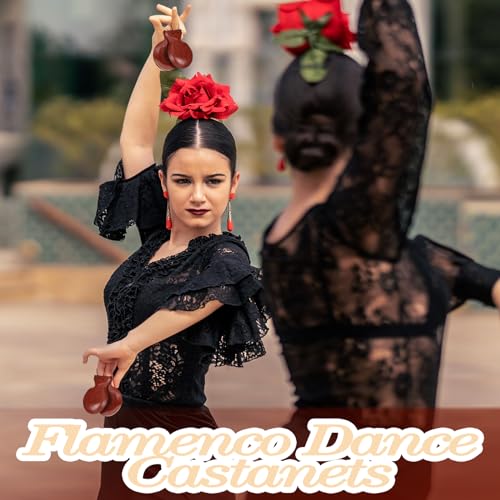 image for Fiada 8 Pcs Spanish Castanets Musical Instrument Flamenco Castanets wi