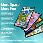 Tablette Android 15 2026 améliorée 10 po tablettes octa-core avec 22 Go + 128 Go + 1 To, double caméra, 8000 mAh, affichage tactile IPS HD 1280x800, support Widevine L1, Wi-Fi 5G, GPS avec couverture de protection - Gris métal