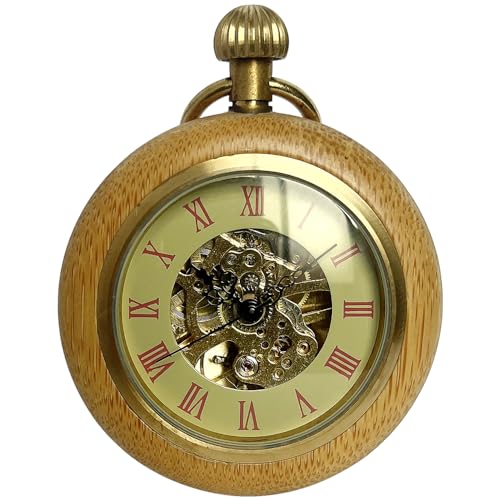 VIGOROSO-Vintage-Mens-Pocket-Watches-for-Men-Mens-Mechanical-Pocket-Watch-with-Chain-Manual-Wind-Up-Watch-for-Women-Wood-Watches-for-Men-Dad-Mum