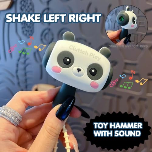 Image of Mini Hammer Shaker Toy Keychain for Kids Adults & Stress Relief School College Hand Bag Hanger Pendant Ages 3+ (Any 1)