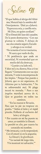 Miniatura 5 de Marcapáginas cristiano español de 8 x 2 pulgadas con versículo de la Biblia (Salmo 91) Paquetes  Marcador en Español con el Salmo 91 (paquete de 12)