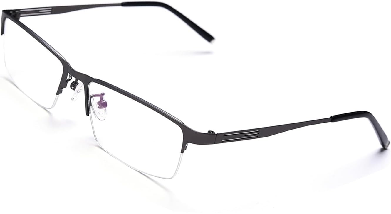 Nearsighted Glasses Half Frame Titanium Alloy Myopia Glasses