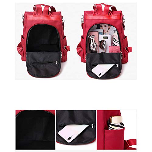 Mochila antifurto oxford urbano bordada impermeável city rock Preto