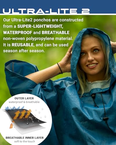 FROGG TOGGS Ultra-Lite2 Reusable Waterproof Breathable Poncho3