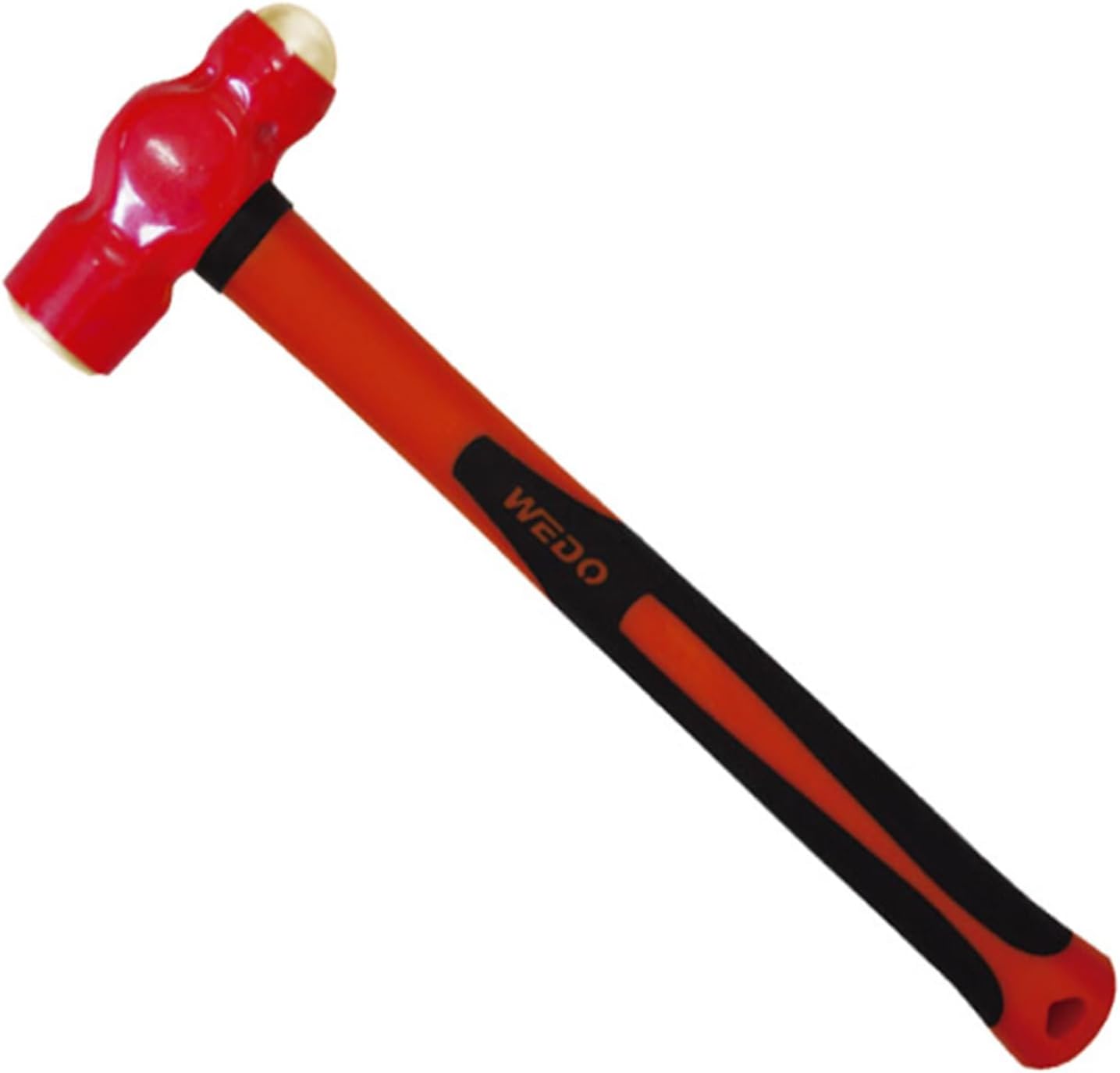 WEDO Ball Pein Hammer with Fiberglass Handle,Non-sparking Insulated Dipped Ball Peen Hammer,Length 280mm,Hammer Head 340g,VDE 1000V,Beryllium Copper,Non-magnetic,DIN Standard,BAM & FM Certificate