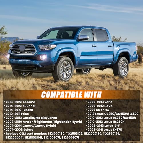 Image of Round LED Fog Lights Assembly for 2016-2023 Toyota Tacoma, 2014-2023 4Runner, 2014-2019 Tundra, 2007-2014 Camry, 2006-2012 RAV4, 2006-2013 Yaris, 2008-2013 Lexus IS-F, Front Bumper Driving Lamp