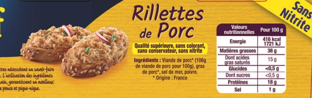 HENAFF les Rillettes Pur Porc 3 x 78 g - Lot de 4