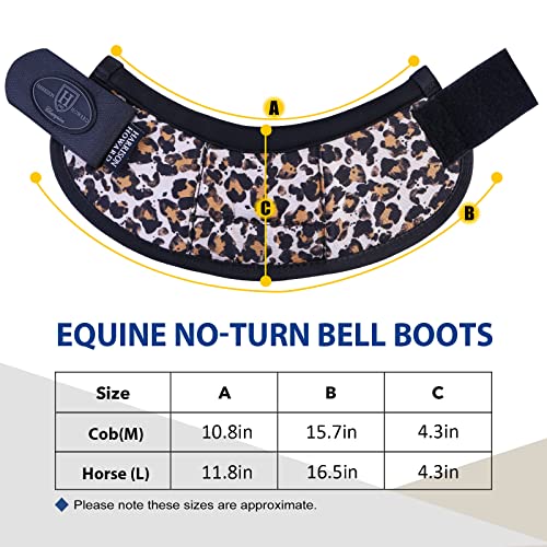 Image of Harrison Howard Horse Bell Boots Overreach Bell Boots No-Turn Bell Boots for Horse-Durable Protective Hoof Boot