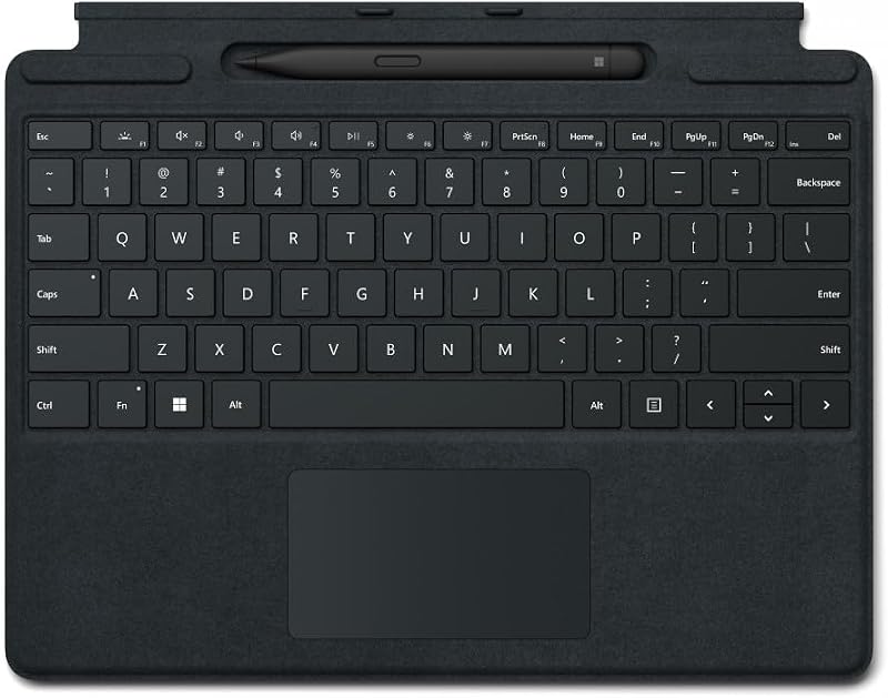 Microsoft Surface Pro Type Cover Billentyűzet - Fekete, Eredeti Tablet Billentyűzet Windows Kompatibilis