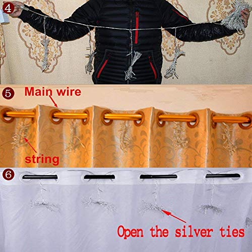 ZSTBT UL Safe 304 LED 9.8Feet Connectable Curtain Lights Icicle Lights Fairy String Lights with 8 Modes for Wedding Party Family Patio Lawn Decoration