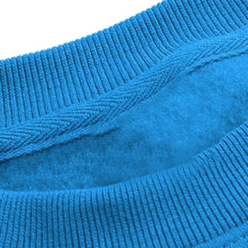 Men's Crew Neck Sweatshirt Basic Long Sleeve Pullover Fashion Casual Premium Cotton Solid Color Tops for Lounge Wear4