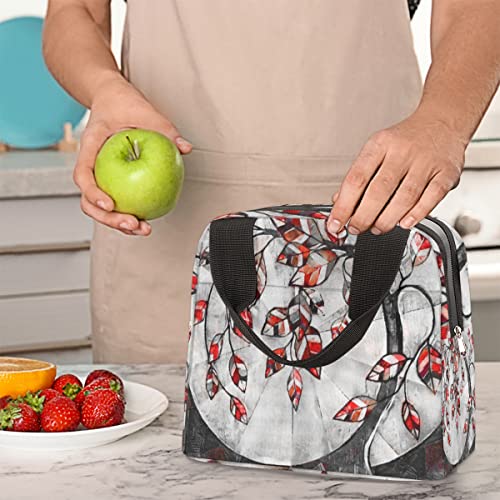 Art Abstract Tree Insulated Lunch Bag Women Reusable Lunch Tote Bag For Men Adult Leakproof Cooler Lunch Box For Work Office Picnic Travel #TOP2