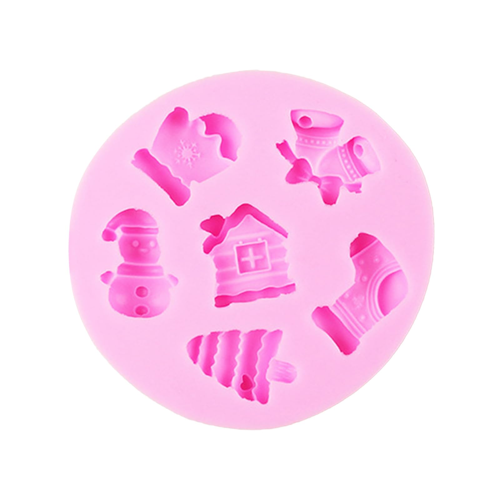 MICFENY Christmas Santa Silicone Baking Tool Fondant Cake Decorating for Making Chocolate, Candy, Candle, Soap