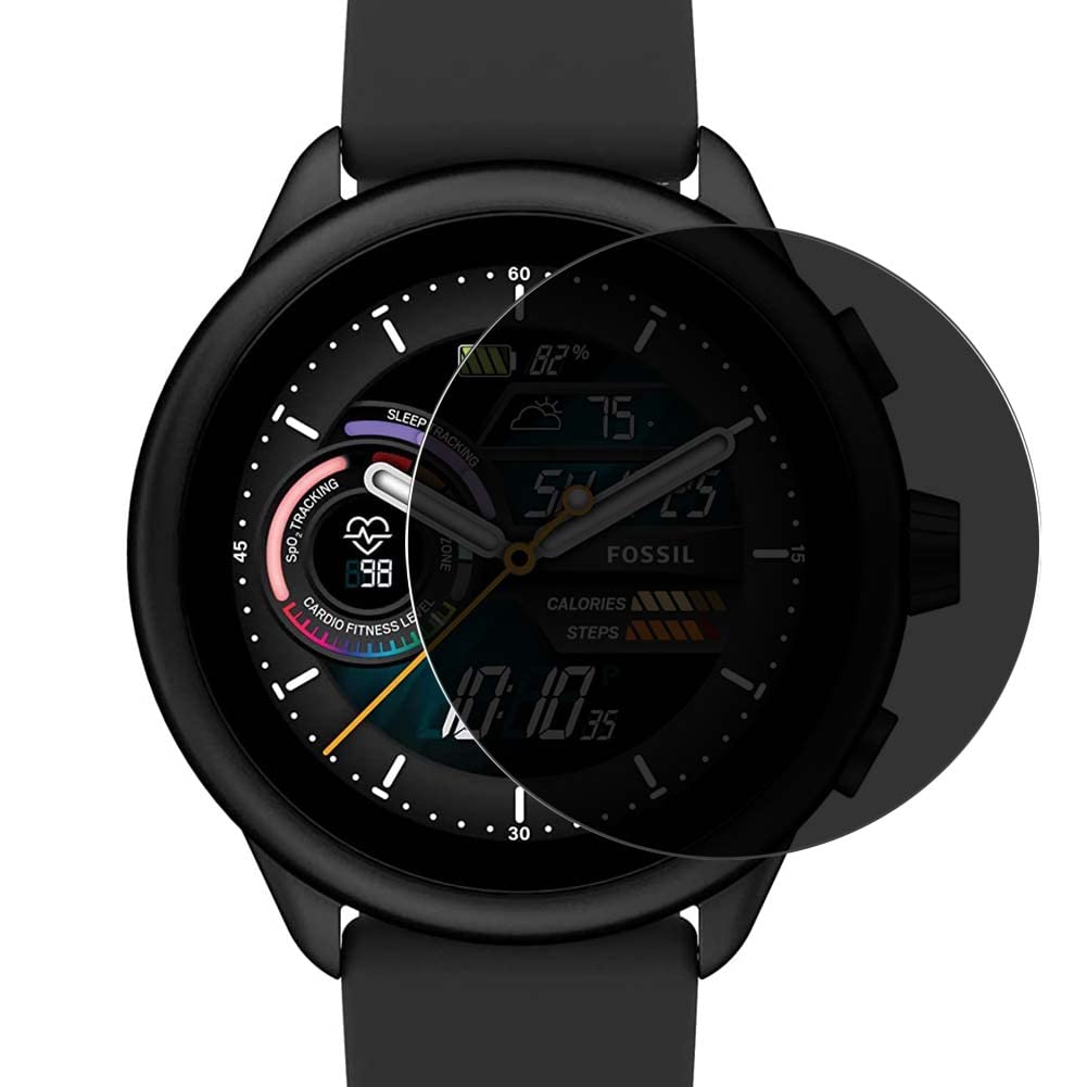 Puccy Privacy Screen Protector, compatible with Fossil Smartwatche Gen 6 FTW4070 FTW4071 FTW4069 44MM Anti Spy Film TPU Guard （ Not Tempered Glass