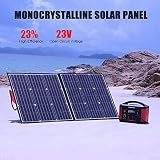 GOOLOO 100W Solar Panel Charger Portable 100 Watts Foldable, for Portable Power Station, Solar Generator, with Dual USB & 18V DC Output(10 Connectors) IPX4 Waterproof, for Outdoor Camping Van RV Trip - 7