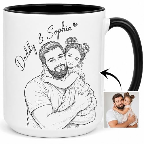 Taza personalizada para bebé con foto para papá miniatura 1