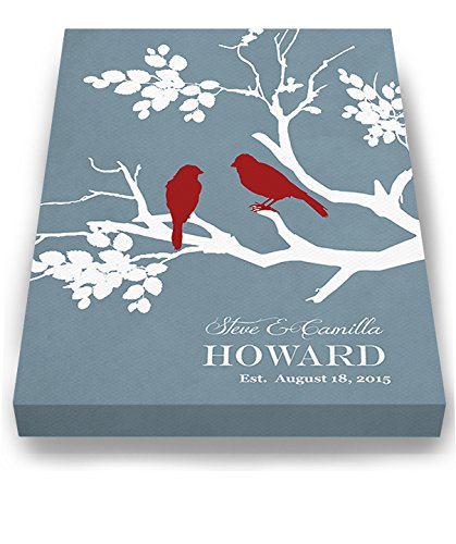 MuralMax Personalized Canvas Tree Art - Custom Wall Decor With Names & Anniversary Date - Unique...