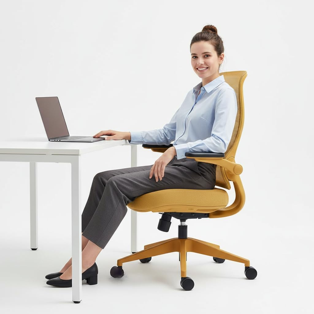 Sunaofe Resistance Ergonomic Office Chair with 135° Recline, 3D Armrests, Breathable Mesh & Adaptive Lumbar Support