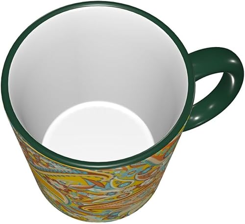 Miniatura 4 de Taza de café vintage de cachemira de cerámica con asa, tazas de té, tazas para café, tazas para beber, regalos para mujeres y hombres, tazas de café