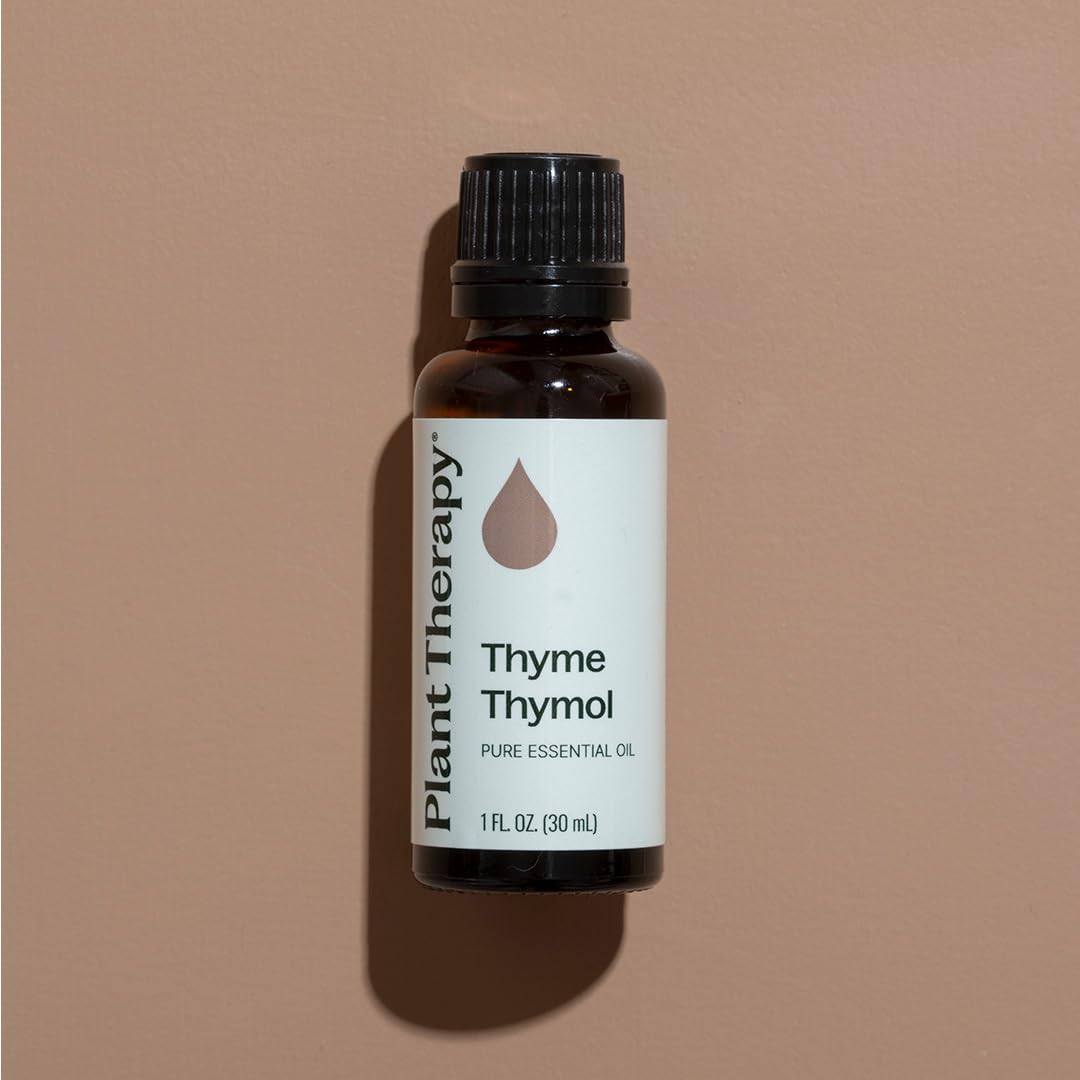 Plant Therapy Thyme Thymol Essential Oil 30 mL (1 oz), 100% Pure, Undiluted, Natural Aromatherapy for Immune Support and Digestive Relief