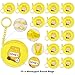 Elecrainbow 15 Pack Honey Pot Mini Coin Purses with Keyring for Bumble Bee Baby to Bee Baby Shower Gender Reveal Party Supplies,Yellow