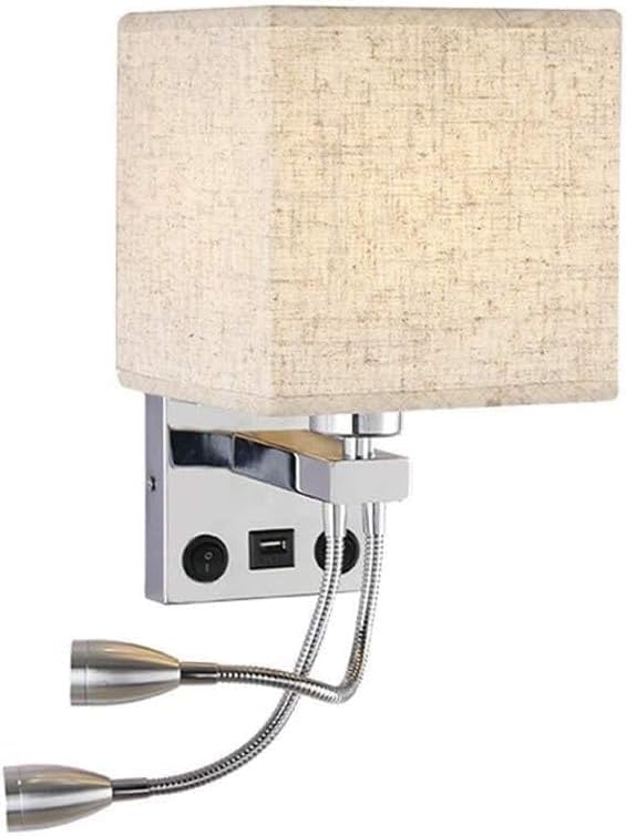 Adjustable Gooseneck E27 Socket with USB Port & Double Switches - Versatile Beige Desk Lamp for Home Office, Reading, and Task Lighting